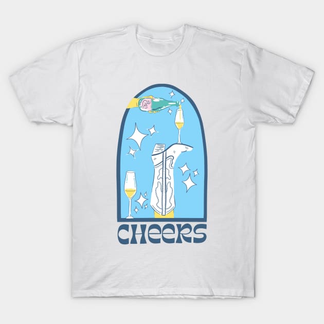 Cheers, Cowgirl T-Shirt by Taylor Thompson Art